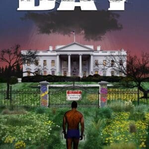 Man approaches White House through overgrown lawn