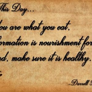 Inspirational quote about healthy eating and nourishment.