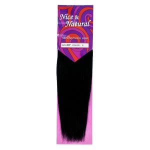 Pack of black synthetic hair extensions.